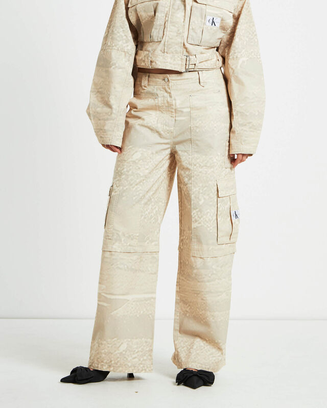 Loose Cargo Pants in Natural Beige, hi-res image number null