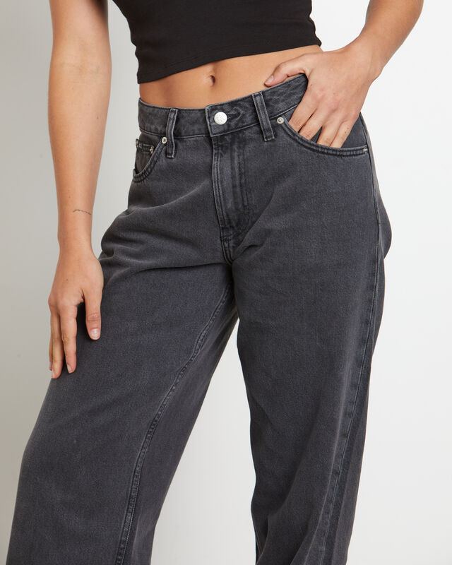 90s Straight Denim Jeans in Washed Black, hi-res image number null