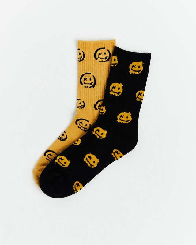 Playdead 2 Pack Socks in Yellow/Black, hi-res image number null