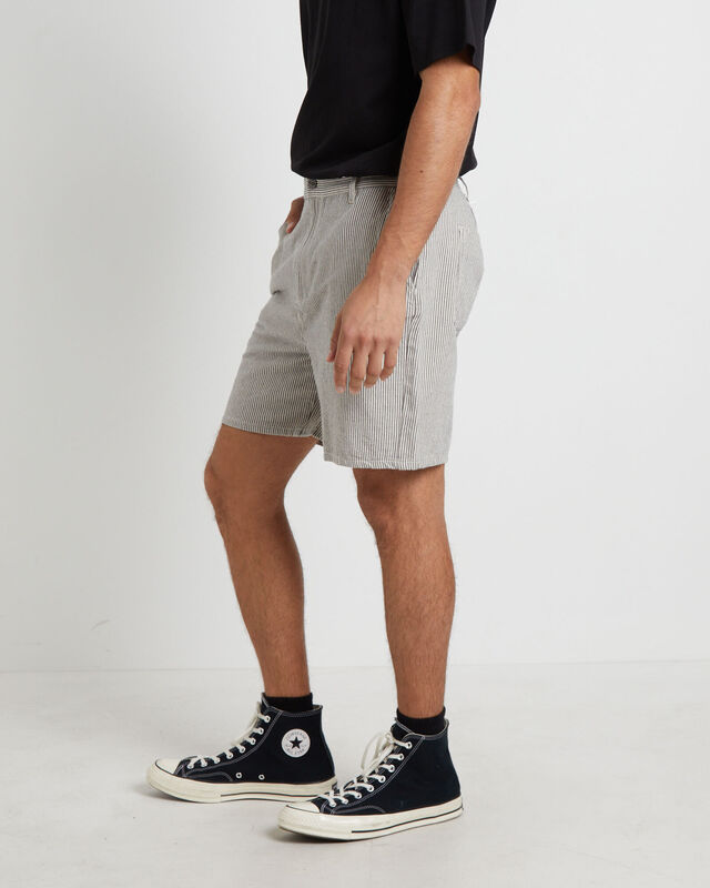 Slacker Worker Shorts in Olive Stripe, hi-res image number null