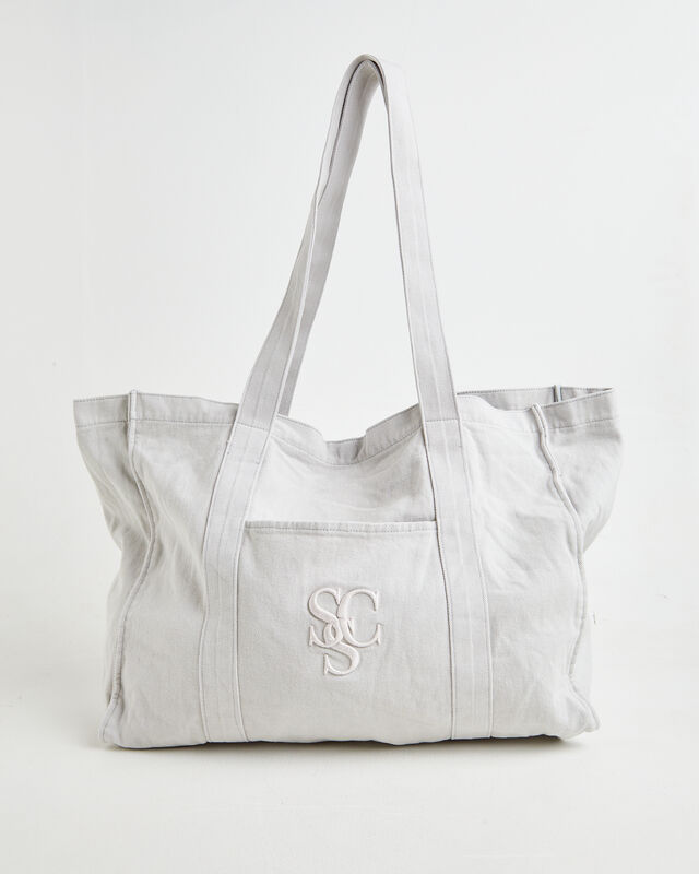 Stonewashed Tote Bag in Grey, hi-res image number null