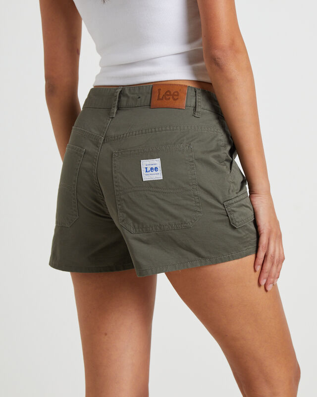 Y2K Low Relaxed Shorts in Silver Grey, hi-res image number null