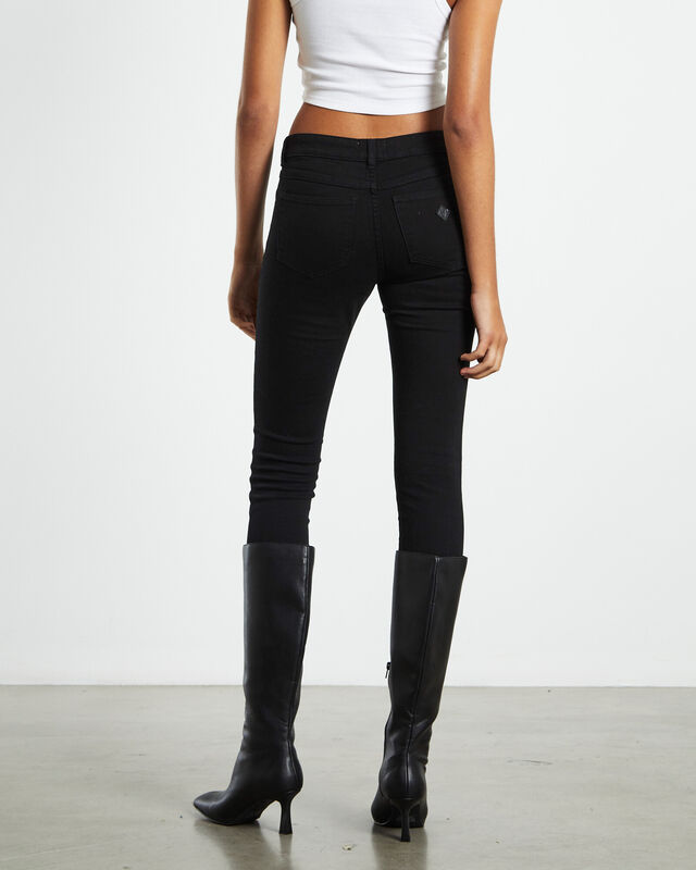 A 99 Low Rise Skinny Jeans True Black, hi-res image number null