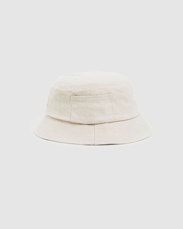 Logo Linen Bucket Hat Natural, hi-res image number null