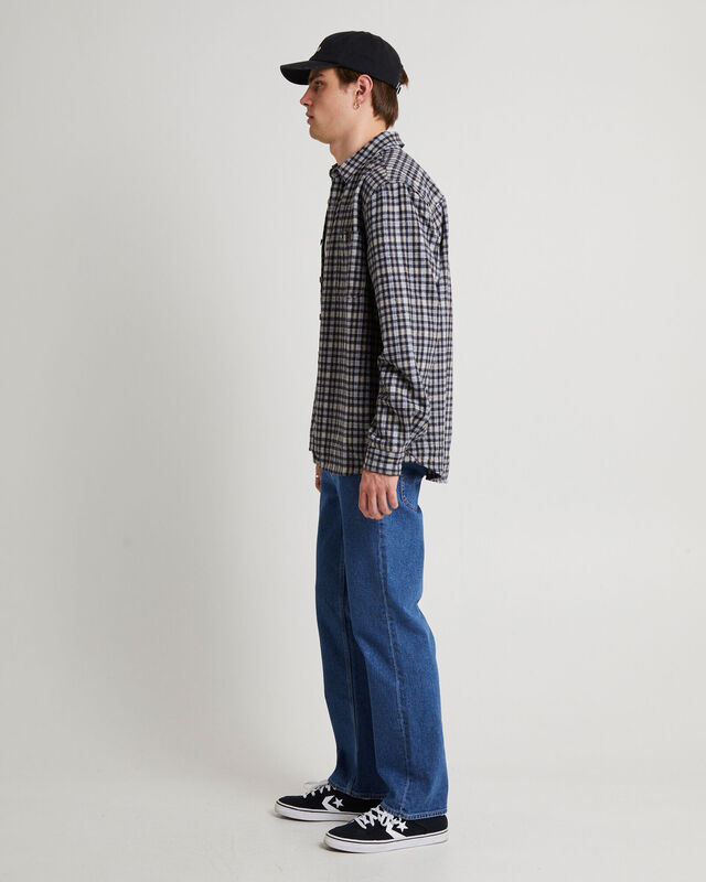 Lee Worker Long Sleeve Shirt Brown Check, hi-res image number null