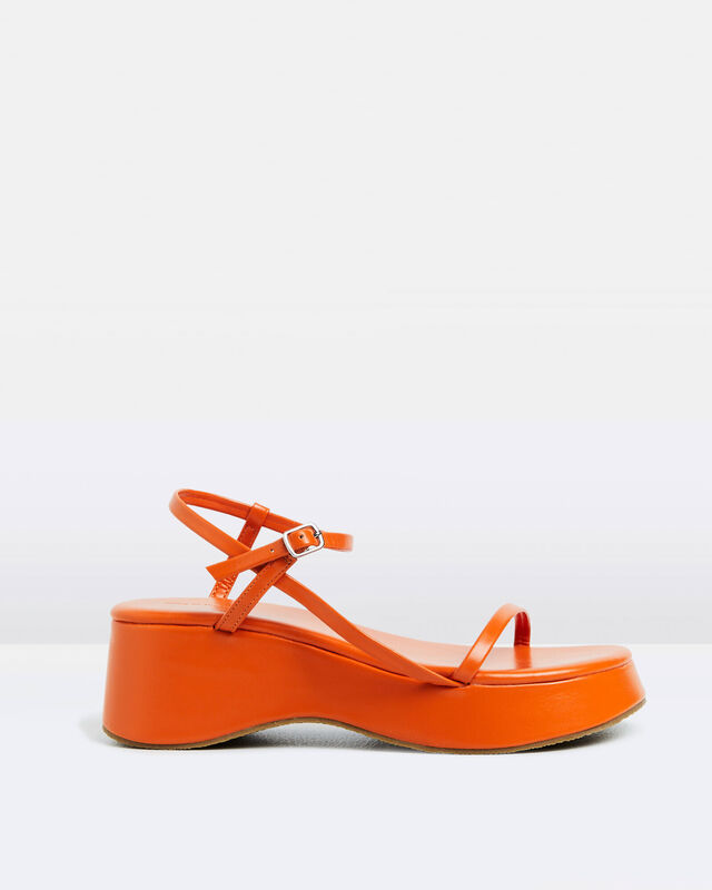 Lola Flatform Sandals Tangerine Orange, hi-res image number null