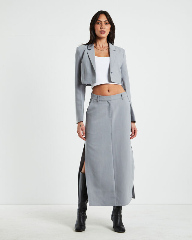 Myla Tailored Pencil Skirt Dove Grey, hi-res image number null