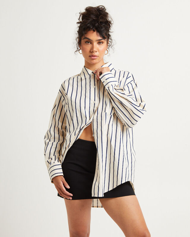 Poppy Poplin Long Sleeve Shirt, hi-res image number null