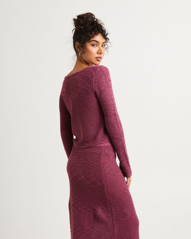 Rumi Long Sleeve Boucle Knit Top, hi-res image number null