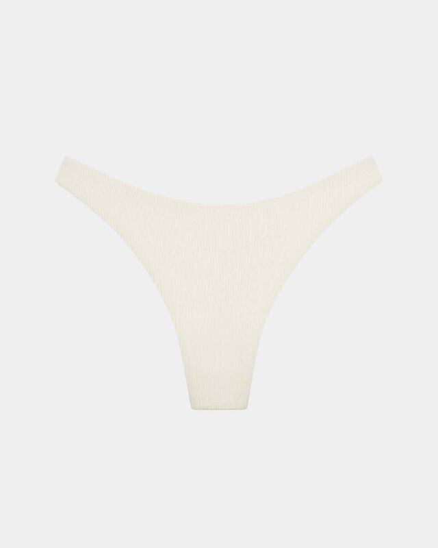 Rib Cheeky Cut Bikini Bottoms in Almond, hi-res image number null