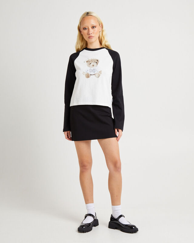 Cute But Psycho Long Sleeve Raglan Tee, hi-res image number null