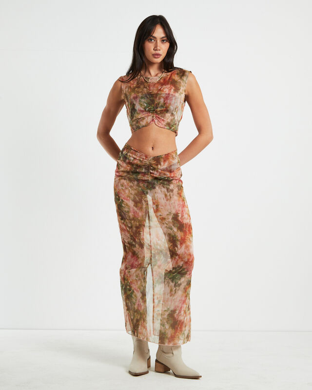 Tibby Tie Dye Midi Skirt in Assorted, hi-res image number null