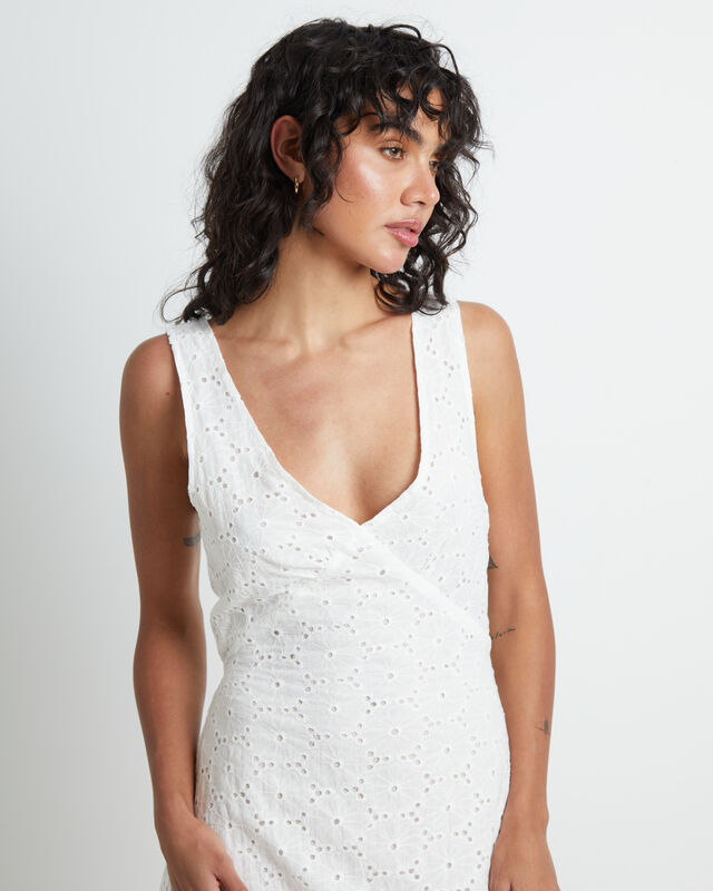 Primavera Tie Back Mini Dress in White Tart, hi-res image number null