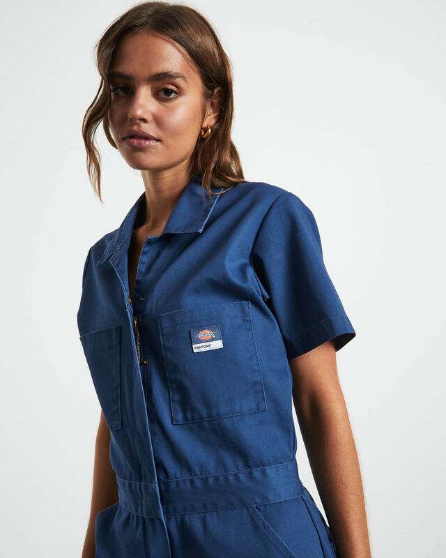 Smithville Short Sleeve Coveralls in Dark Denim, hi-res image number null