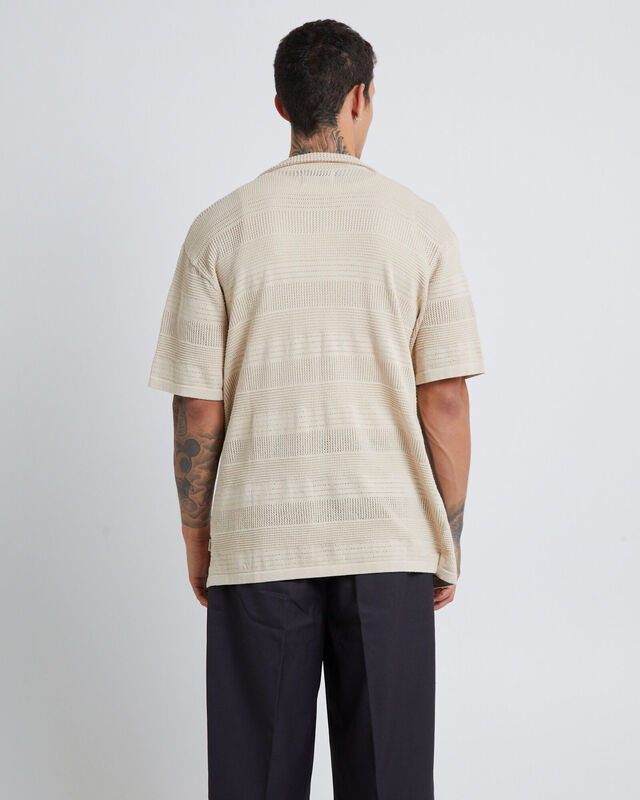 Knitted Short Sleeve Resort Shirt, hi-res image number null