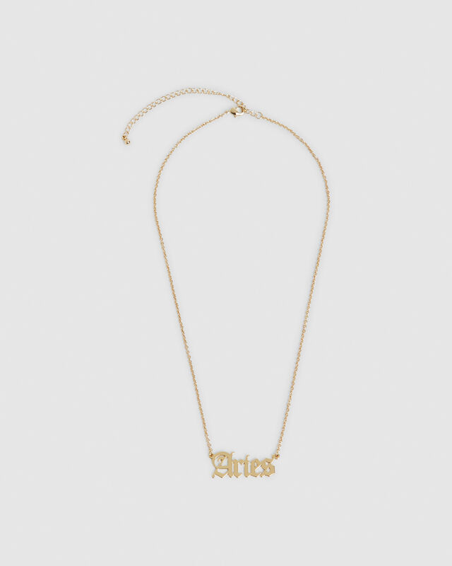 14k Gold Aries Star Sign Necklace, hi-res image number null