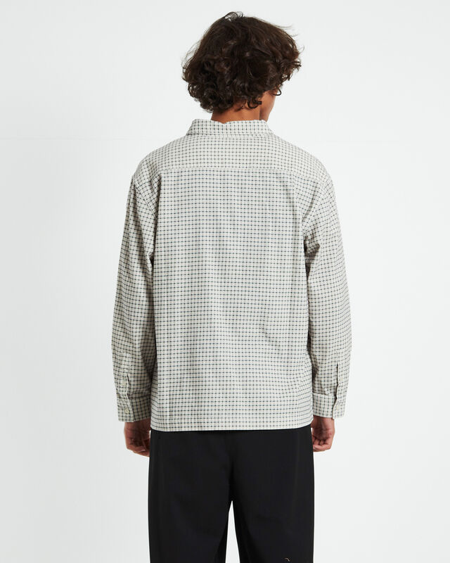 Harrison Long Sleeve Check Cord Shirt Natural, hi-res image number null