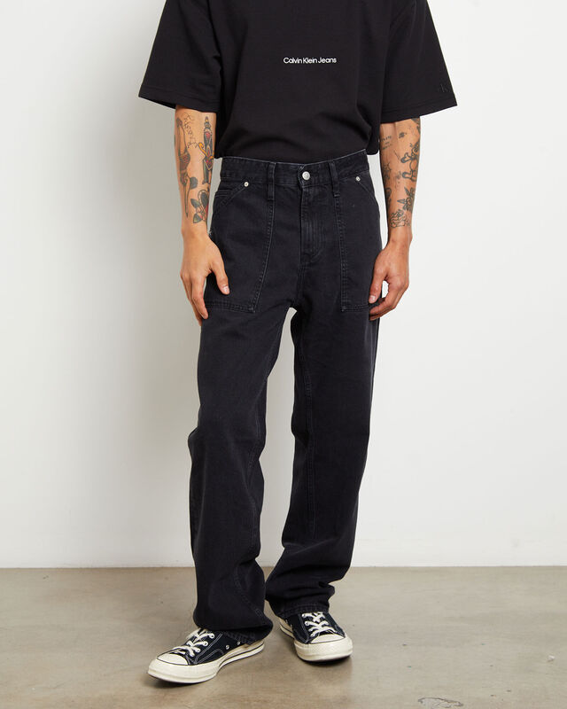 90s Straight Jeans in Workwear Denim Black, hi-res image number null