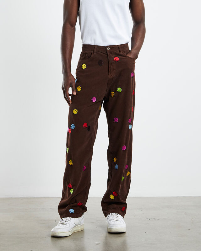 Smiley Contemporary Art Market Pants Brown, hi-res image number null