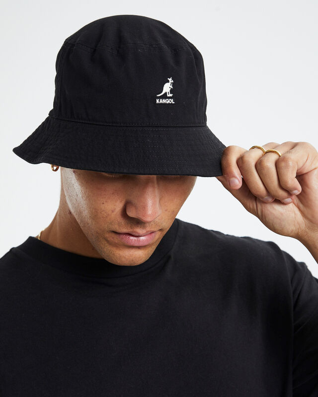 Washed Bucket Hat BlacK, hi-res image number null