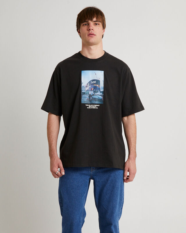 Billboards Baggy Tee Worn Black, hi-res image number null