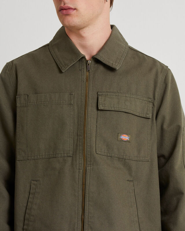 Eisenhower Utility Canvas Jacket Dark Khaki, hi-res image number null