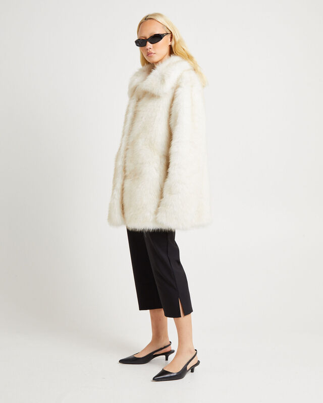 Lydia Longline Fur Coat, hi-res image number null