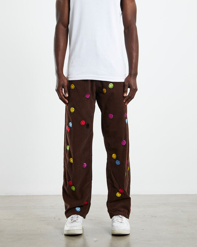 Smiley Contemporary Art Market Pants Brown, hi-res image number null