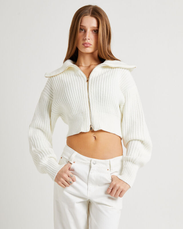 Simmy Double Zip Knit Top, hi-res image number null