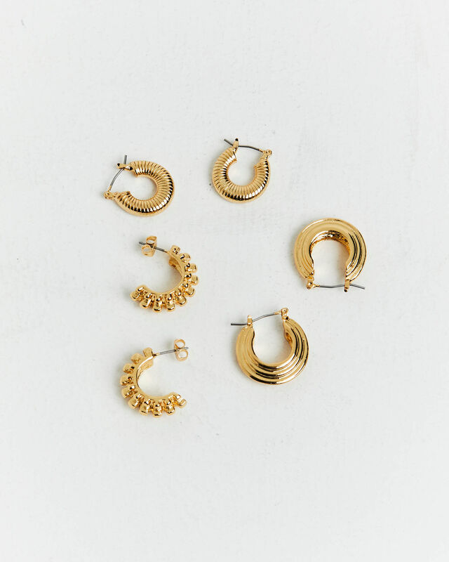 14K Gold Plated Yasmin Earring Pack, hi-res image number null