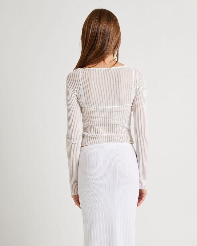 Eden Sheer Stripe Knit Top, hi-res image number null