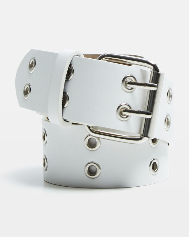 Nitro Double Eyelet Belt White, hi-res image number null