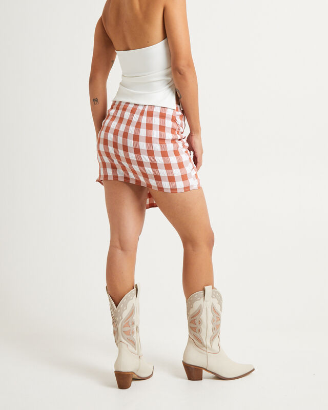 Trailing Check Mini Skirt, hi-res image number null