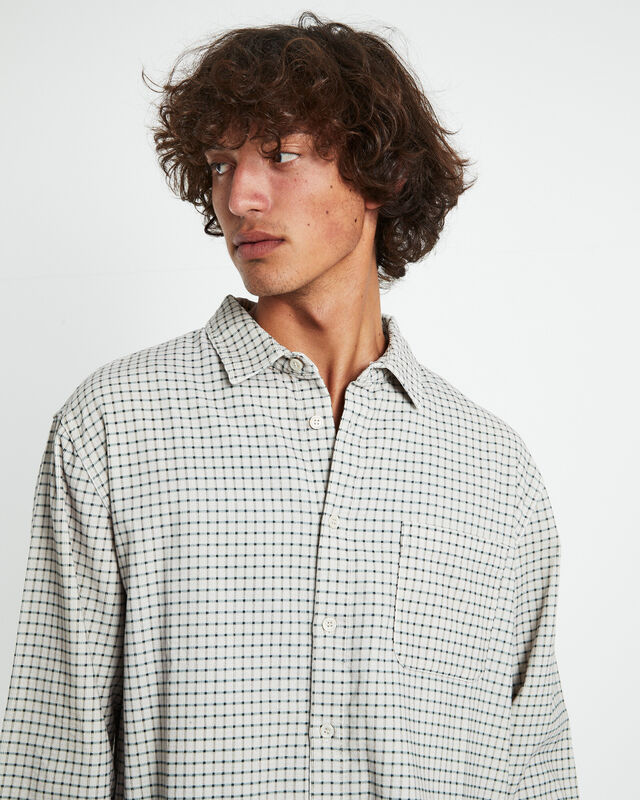 Harrison Long Sleeve Check Cord Shirt Natural, hi-res image number null