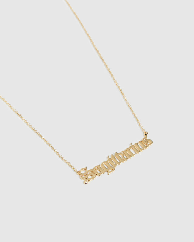 14k Gold Sagittarius Star Sign Necklace, hi-res image number null