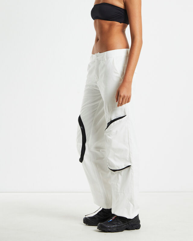 Skylar Patch Pocket Ski Pants White, hi-res image number null