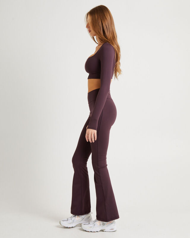 Square Neck Seam Long Sleeve Top, hi-res image number null