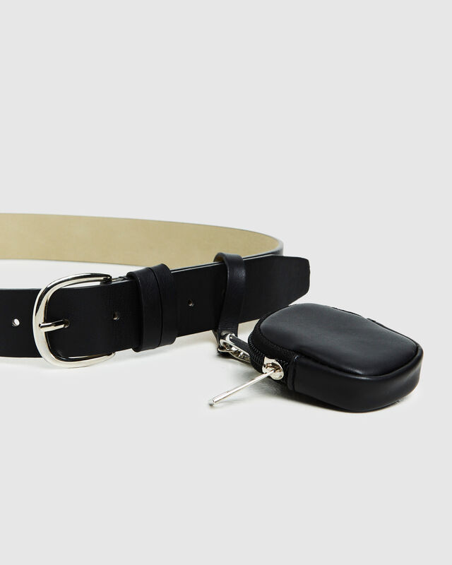 Alyssa Coin Pocket Belt Black, hi-res image number null