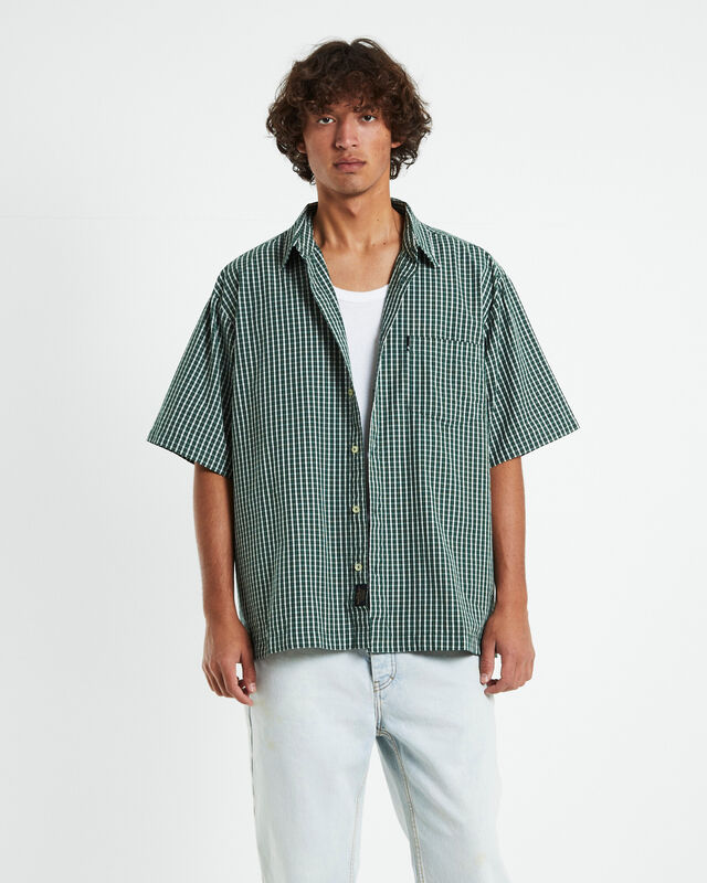 Skate Short Sleeve Shirt Green/White, hi-res image number null