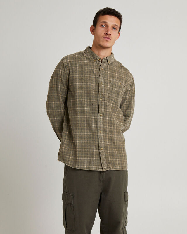 Army Check Cord Shirt, hi-res image number null