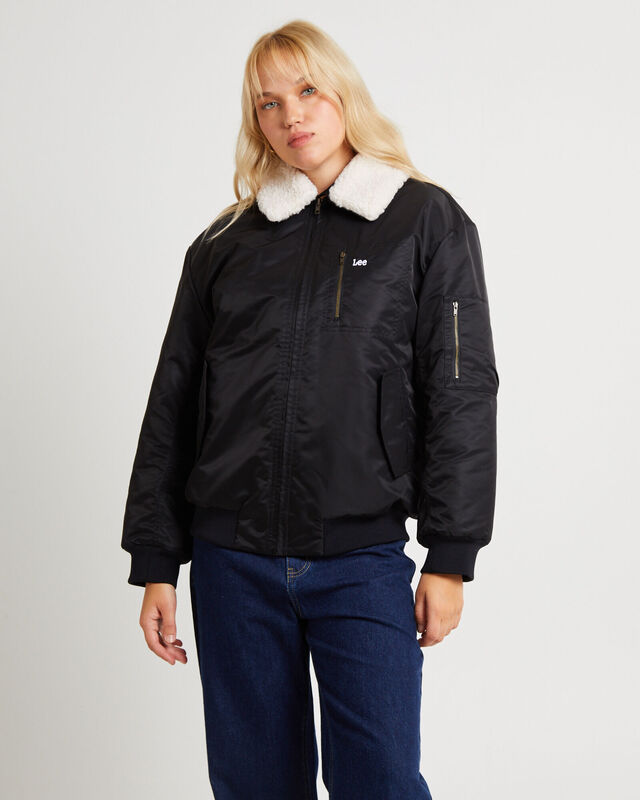 Angelina Bomber Jacket Black, hi-res image number null