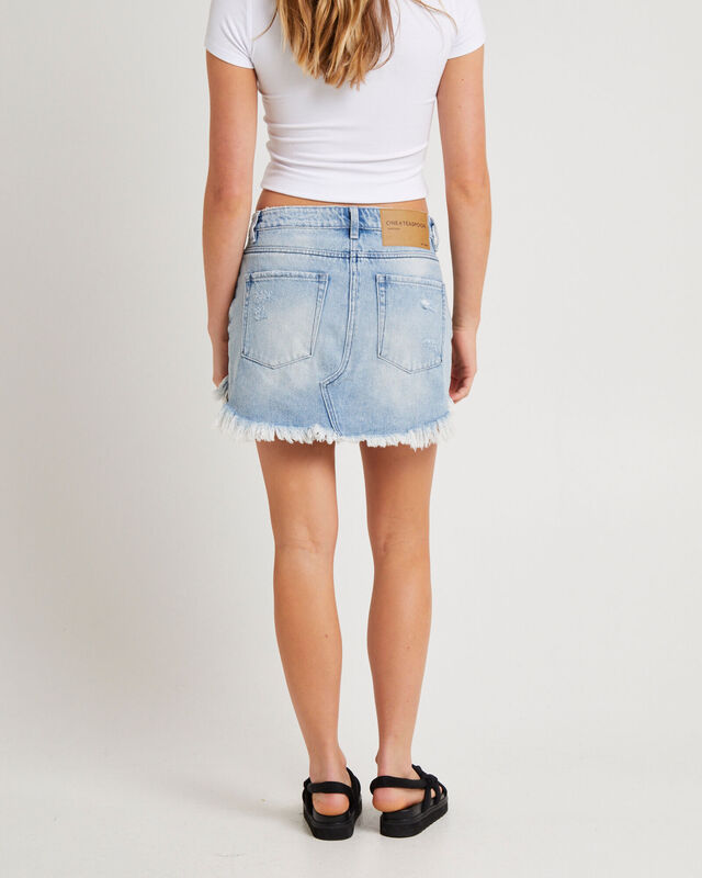 Junkyard Denim Mini Skirt, hi-res image number null