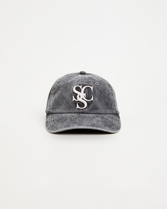 Stone Wash Baseball Cap in Washed Charcoal, hi-res image number null