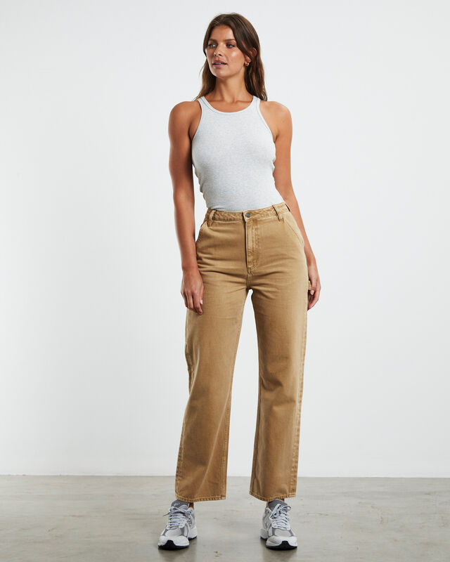 High Baggy Carpenter Jeans Organic Tan, hi-res image number null