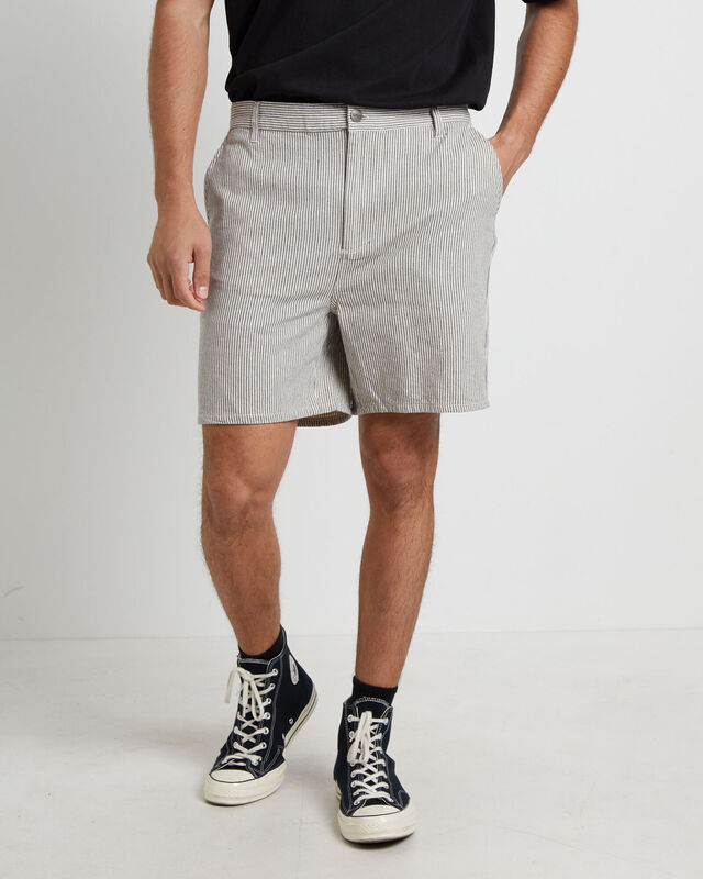 Slacker Worker Shorts in Olive Stripe, hi-res image number null