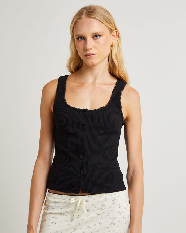 Saski Scallop Trim Vest Top, hi-res image number null