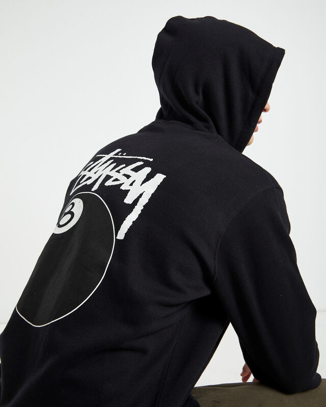 Solid 8 Ball Zip Hoodie Black, hi-res image number null