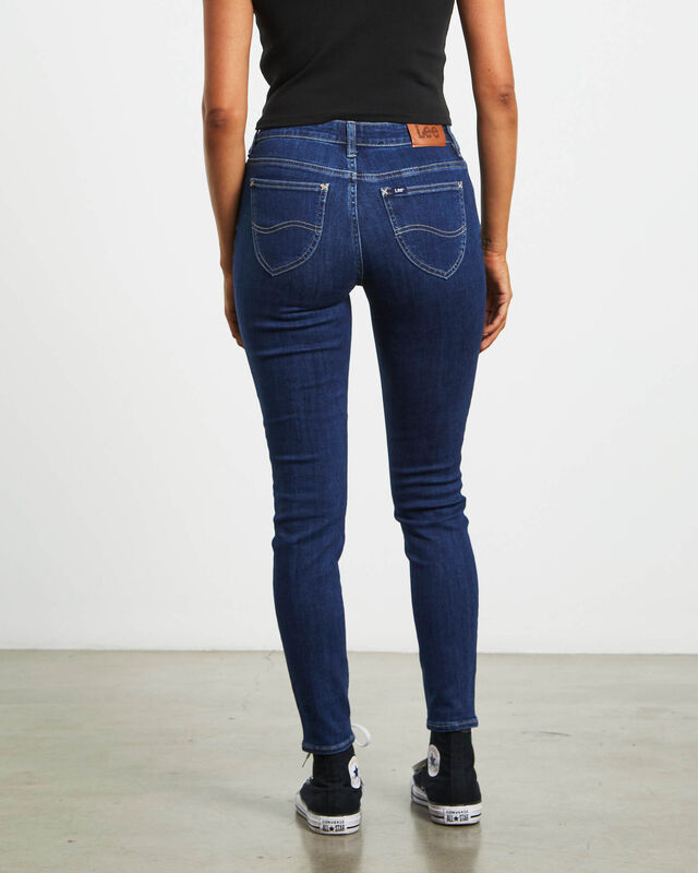 Y2K Low Licks Skinny Denim Jeans in Indigo Blue, hi-res image number null