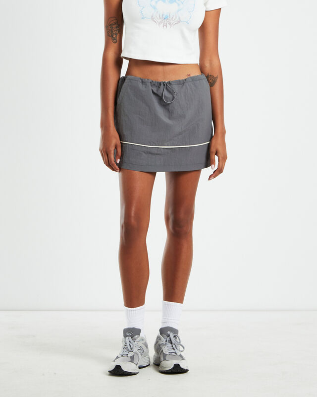 Iggy Parachute Mini Skirt Grey, hi-res image number null