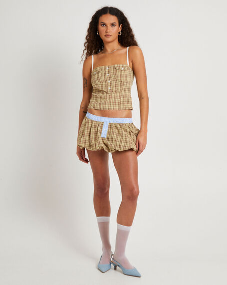 Lulu Puffball Boxer Micro Skirt